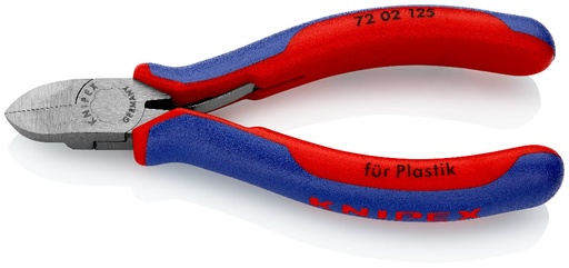 [180-7202125] KNIPEX DIAGONAL CUTTERS W/ SPRING 125MM