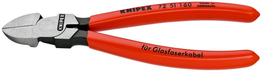 [180-7251160] KNIPEX DIAG CUTT FOR FIBRE OPTICS 160MM