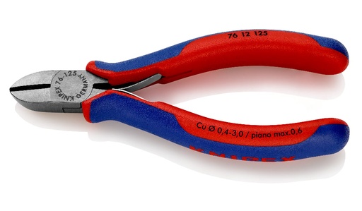 [180-7612125] KNIPEX DIAG CUTTING NIPPER 125MM (AF)