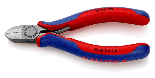 [180-7622125] KNIPEX DIAGONAL CUTTING NIPPERS 125MM