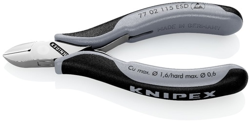 [180-7702115ESD] KNIPEX ELECTRONICS DIAG CUTTER ESD 115MM