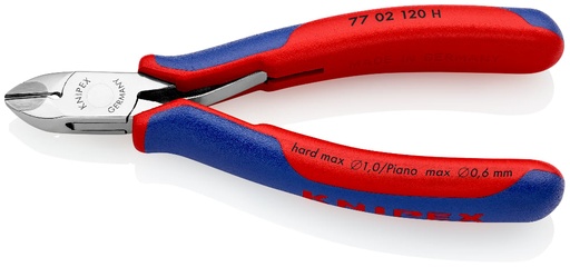 [180-7702120H] KNIPEX ELECTRONIC DIAG CUTTER 120MM (AF)