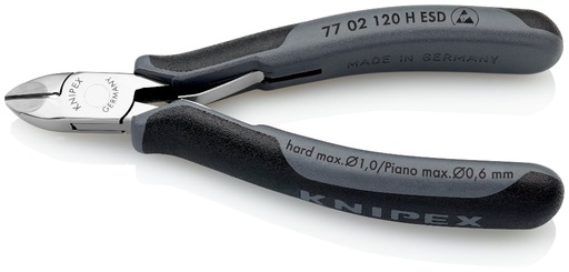 [180-7702120HESD] KNIPEX ELECT DIAG CUTTER ESD 120MM (AF)