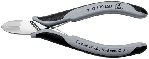 [180-7702130ESD] KNIPEX ELECTRONICS DIAG CUTTER ESD (AF)
