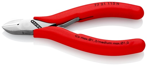 [180-7721115N] KNIPEX DIAGONAL CUTTING NIPPERS (AF)