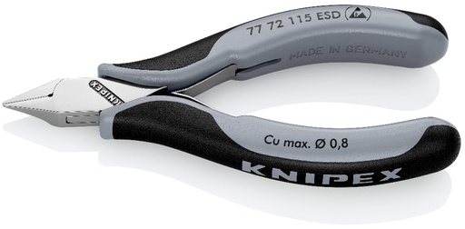 [180-7772115ESD] KNIPEX ELECT DIAG CUTTER ESD 115MM (AF)