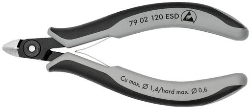 [180-7902120ESD] KNIPEX PREC ELECT CUTTER ESD 120MM (AF)
