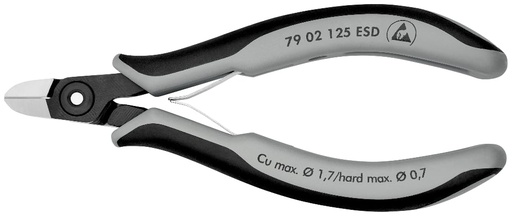 [180-7902125ESD] KNIPEX PREC ELECT CUTTER ESD 125MM (AF)