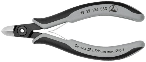 [180-7912125ESD] KNIPEX PREC ELECT CUTTER ESD 125MM (AF)