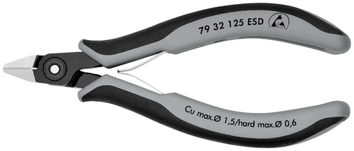 [180-7932125ESD] KNIPEX PREC ELECT CUTTER ESD 125MM (AF)