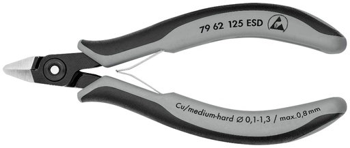 [180-7962125ESD] KNIPEX PREC ELECT CUTTER ESD 125MM (AF)