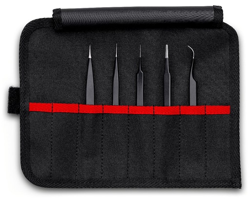 [180-920001ESD] KNIPEX UNI TWEEZER SET ESD 5PC (AF)