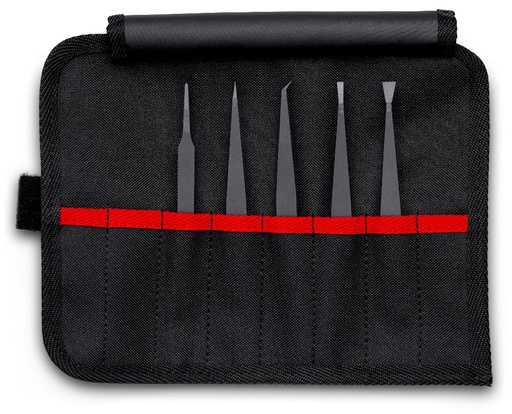 [180-920005ESD] KNIPEX PLASTIC TWEEZER SET ESD 5PC (AF)