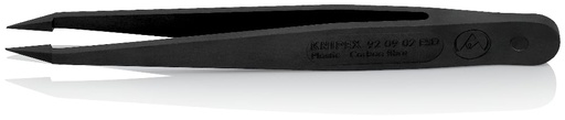 [180-920902ESD] KNIPEX PLASTIC TWEEZERS ESD BLACK (AF)