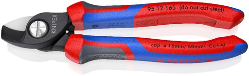 [180-9512165] KNIPEX CABLE CUTTER SHEARS 165MM
