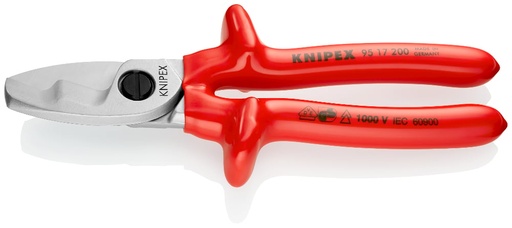 [180-9517200] KNIPEX 1000V CABLE SHEARS 200MM (AF)