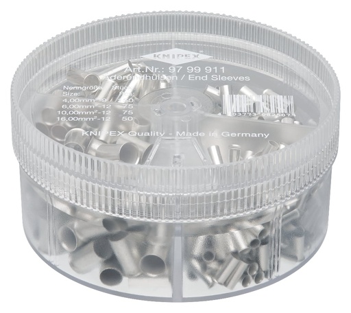 [180-9799911] KNIPEX ASSOR BOX SINGLE END SLEEVES (AF)
