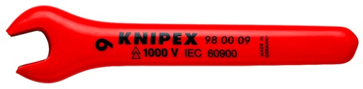 [180-980009] KNIPEX 1000V OPEN ENDED SPANNER 9MM