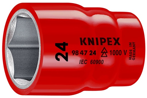 [180-984724] KNIPEX 1000V HEX SOCKET 1/2IN DR (24MM)