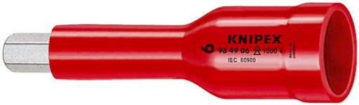 [180-984906] KNIPEX 1000V HEX SOCKET 1/2IN DR. 6MM-AF
