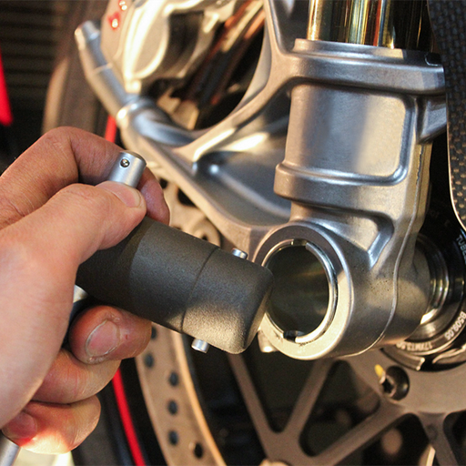 [180-BS55301] DUCATI AXLE ALIGN TOOL FR 25MM SHOWA
