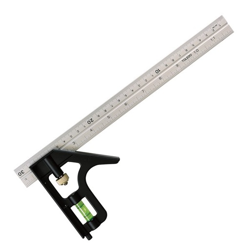 [180-CS30012] CS30012 Adjustable Combination Square Metric & Imperial - 300mm