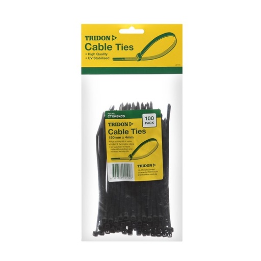 [180-CT154BKCD-25] CT154BKCD-25 Cable Tie - Black