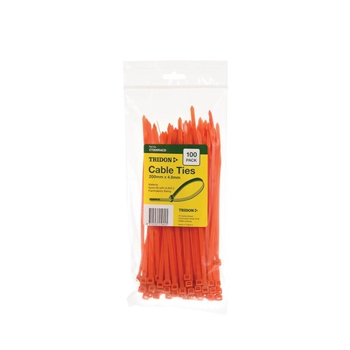 [180-CT205RACD] CT205RACD Cable Tie Orange