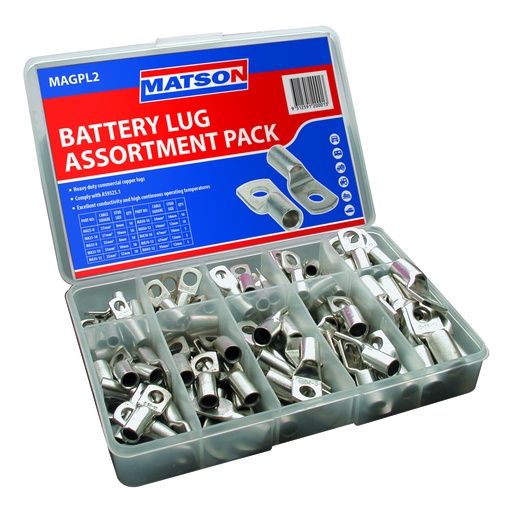 [180-MAGPL1] MATSON BATTTERY LUG PACK ASSORT QTY 150