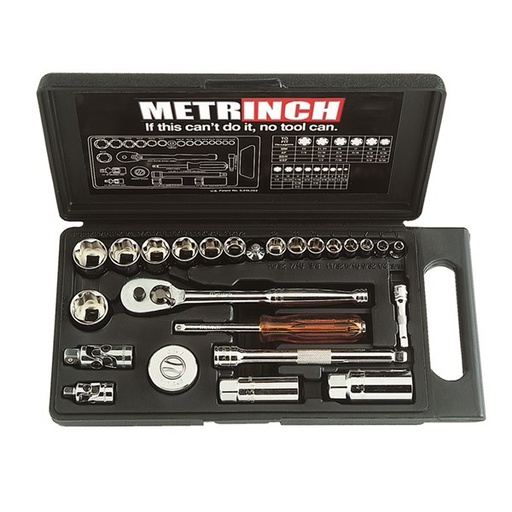 [180-MET-0300] MET-0300 Standard Socket Set 1/4" & 3/8 Inch Drive