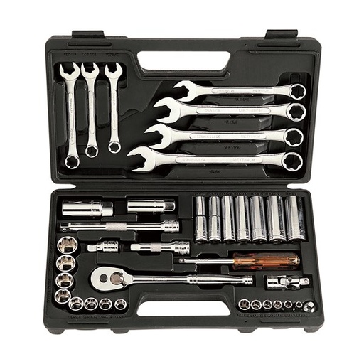 [180-MET-0625] MET-0625 Socket & Spanner Set 1/4" & 3/8 Inch Drive