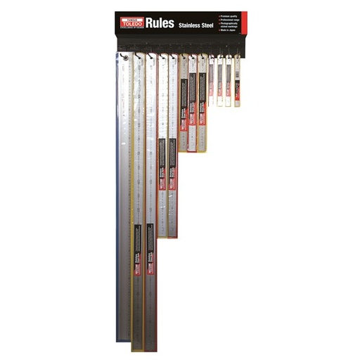 [180-NTMM01] NTMM01 Stainless Steel Rule Merchandiser - Option 1