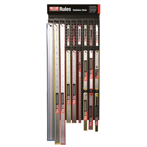 [180-NTMM02] NTMM02 Stainless Steel Rule Merchandiser - Option 2