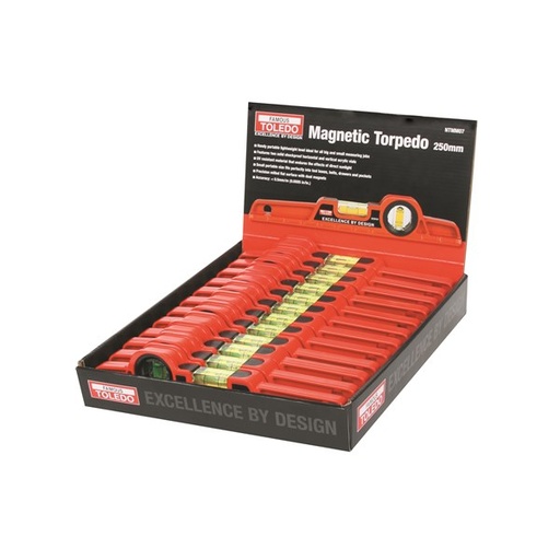 [180-NTMM07] NTMM07 Magnetic Torpedo Level Countertop Merchandiser