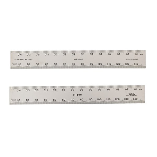 [180-ST150M] ST150M Stainless Steel Double Sided Rule Metric - 150mm