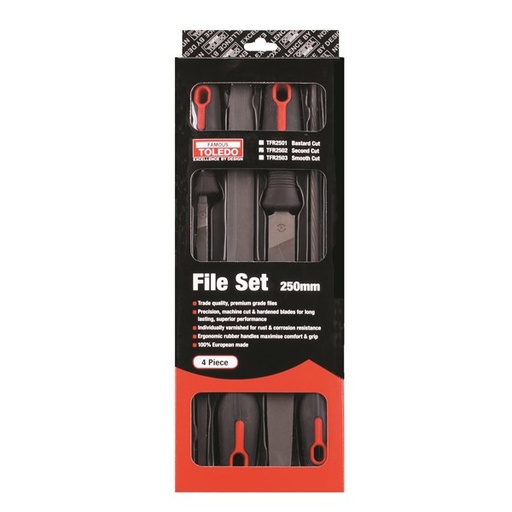 [180-TFR2503] TFR2503 File Set Smooth Cut - 250mm 4 Pc