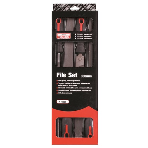 [180-TFR3002] TFR3002 File Set Second Cut - 300mm 4 Pc