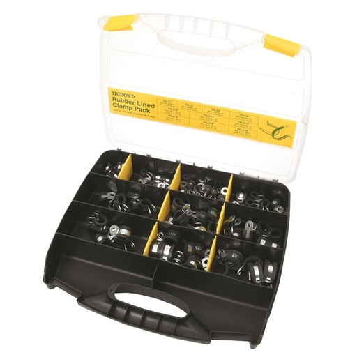 [180-TRLC90K] TRLC90K Clamp Pack (TRLC Series - Rubber Lined - Zinc Plated Carbon Steel)